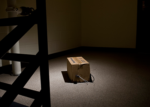 Photo of a suspicious package. Photo by Airman Alystria Maurer, USAF.