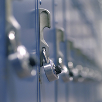 photo of school lockers