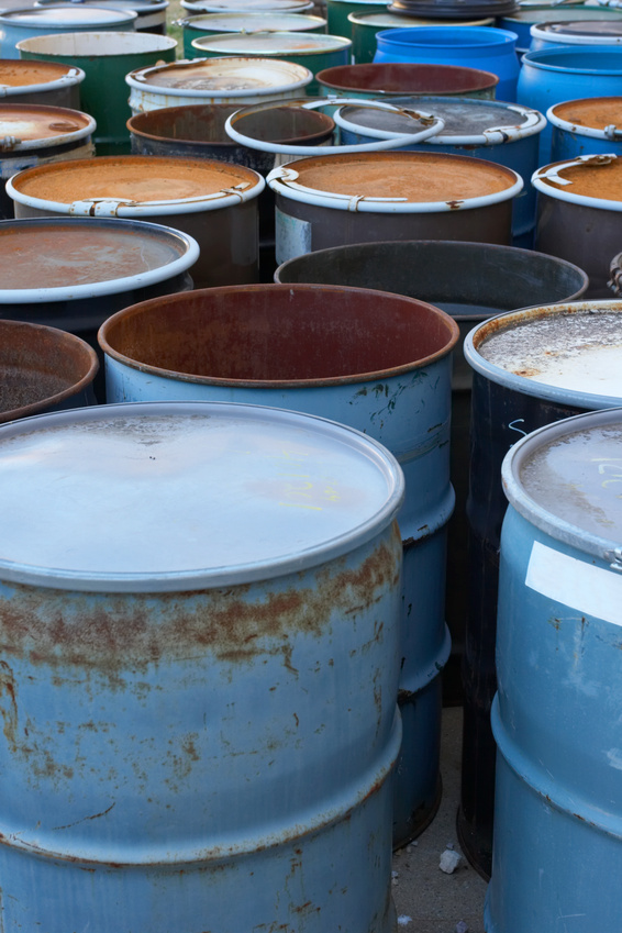 Photo of barrels of waste